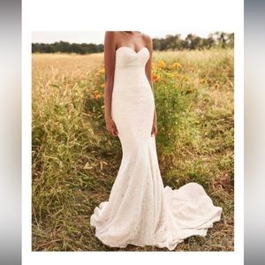 Lillian West sweetheart neckline mermaid gown